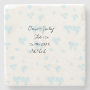 Roze schattige bloem baby shower waterverf moderne stenen onderzetter
