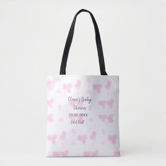 Roze schattige bloem baby shower waterverf moderne tote bag (Voorkant)