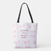 Roze schattige bloem baby shower waterverf moderne tote bag (Achterkant)