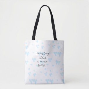 Roze schattige bloem baby shower waterverf moderne tote bag