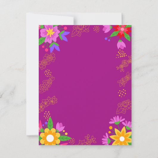 Roze schattige bloem gepersonaliseerde Flat Note K Notitiekaartje (Achterkant)