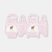 Roze Schattige Boho Holy Koe Bloemen Meisje Baby s Bedankdoosjes (Uitgevouwen)