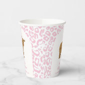 Roze Schattige Boho Holy Koe Bloemen Meisje Baby s Papieren Bekers (Links)