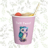 Roze Schattige Bos Bos Dierenuil Papieren Bekers