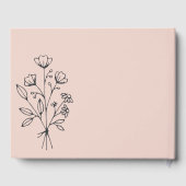 Roze Schattige Botanisch Bloemen Boeket Gastenboek (Achterkant)