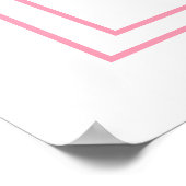 Roze Schattige Bow Girl Baby shower Welkom Poster (Hoek)