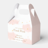 Roze Schattige Cloud Nine Meisje Baby shower Bedankdoosjes (Achterkant)