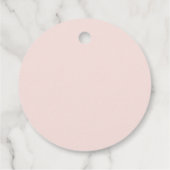 Roze Schattige Cloud Nine Meisje Baby shower Bedankjes Labels (Achterkant)