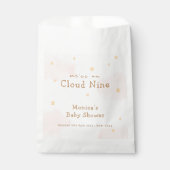 Roze Schattige Cloud Nine Meisje Baby shower Bedankzakje (Voorkant)
