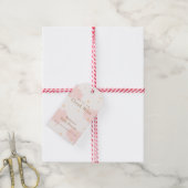 Roze Schattige Cloud Nine Meisje Baby shower Cadeaulabel (Met Touw)