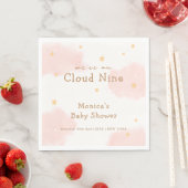Roze Schattige Cloud Nine Meisje Baby shower Servet (Insitu)