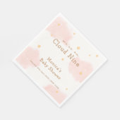 Roze Schattige Cloud Nine Meisje Baby shower Servet (Hoek)