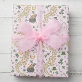 Roze, Schattige & Curvy St. Patrick's Day Tissue P Cadeaupapier