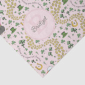 Roze, Schattige & Curvy St. Patrick's Day Tissue P Tissuepapier (Detail)