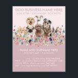 Roze Schattige Dog Zittende Service Flyers<br><div class="desc">Roze Schattige Dog Zittende Service Flyers</div>
