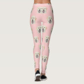 Roze Schattige gele Leggings van de Arbeidsplaats (Achterkant)