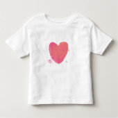 Roze Schattige Hart Kinder Shirts (Voorkant)
