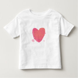 Roze Schattige Hart Kinder Shirts