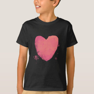 Roze Schattige Hart T-shirt