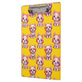 Roze Schattige Honden - Geel  Klembord (Links)