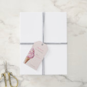 Roze Schattige Ice Cream Baby shower Gift Labels Cadeaulabel (Met Touw)