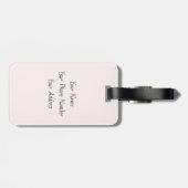 Roze Schattige Kat&Roos Bagage Label (Achterkant horizontaal)