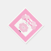 Roze Schattige Lam Modern Script Eenvoudig Baby sh Servet (Hoek)