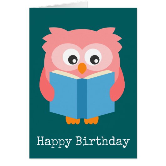 Roze schattige leesuil (Voorkant)