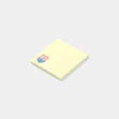 Roze schattige leesuil post-it® notes (Schuin)