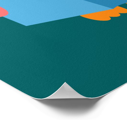 Roze schattige leesuil poster (Hoek)