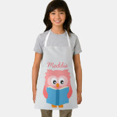 Roze schattige leesuil schort (Insitu)