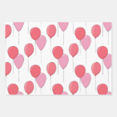 Roze schattige luchtballon kinderen verjaardagsfee inpakpapier vel (Voorkant 3)