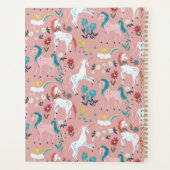 Roze, schattige magische regenboogmeisjes planner (Achterkant)