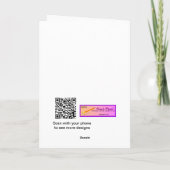 Roze Schattige Monster Happy Birthday Custom Kaart (Achterkant)