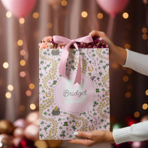 Roze Schattige n' Curvy Shamrocks Baby Naam St Pat