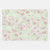 Roze Schattige Paisley Print Pattern Inpakpapier Vel (Voorkant)