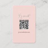 Roze Schattige QR Code Photo Visitekaartje (Voorkant)