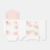 Roze Schattige Schaap Maan Sterren Meisje Baby sho Bedankdoosjes (Uitgevouwen)