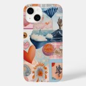 Roze Schattige Trendy Preppy Collage Scrapbook Case-Mate iPhone Case (Achterkant)