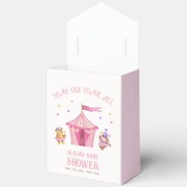 Roze Schattige Uniek Circus Beer Aap Baby shower Bedankdoosjes