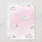 Roze Schattige Vliegtuig Oh My Time Flies Meisje V Kaart (Achterkant)