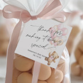 Roze Schattige We kunnen bijna wachten Modern Girl Bedankjes Labels