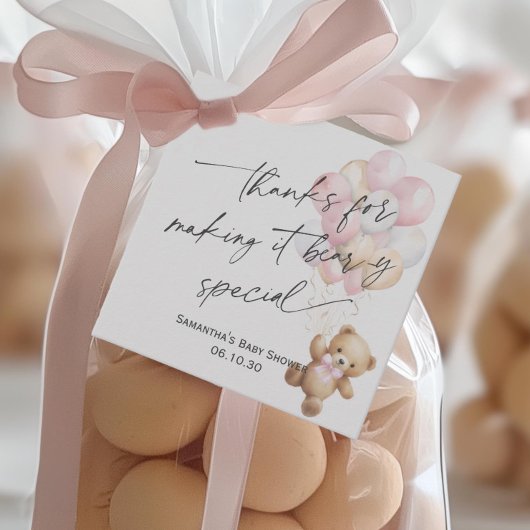 Roze Schattige We kunnen bijna wachten Modern Girl Bedankjes Labels