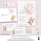 Roze Schattige We kunnen bijna wachten Modern Girl Bedankjes Labels