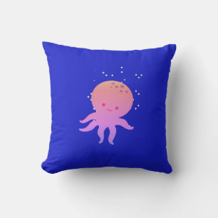 Roze Schattigee Baby Octopus Cartoon Kussen