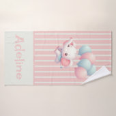 Roze, Schattigee baby olifant Badhanddoek (Badhanddoek)