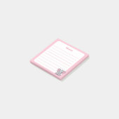 Roze Schattigee Baby olifant zitten Post-it® Notes (Schuin)