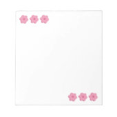 Roze Schattigee Bloemen Minimale Notitieblok Scrat (Voorkant)