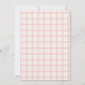 Roze Schattigee Boho Arch Gingham Sweetheart Baby  Bedankkaart (Achterkant)