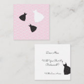 Roze Schattigee bruiloft Notitiekaartje (Voorkant / Achterkant)